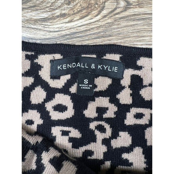 KENDALL & KYLIE Women's Leopard Knit Tube Top Size Small - Picture 4 of 8